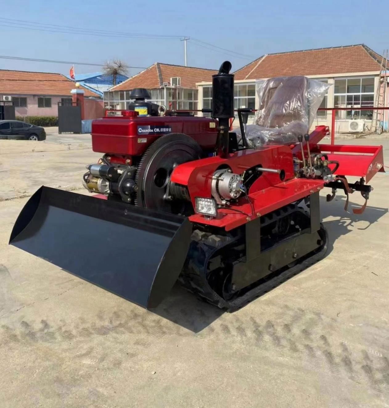 Farming Agriculture Tools - Diesel crawler rotary tiller, agricultural tools,