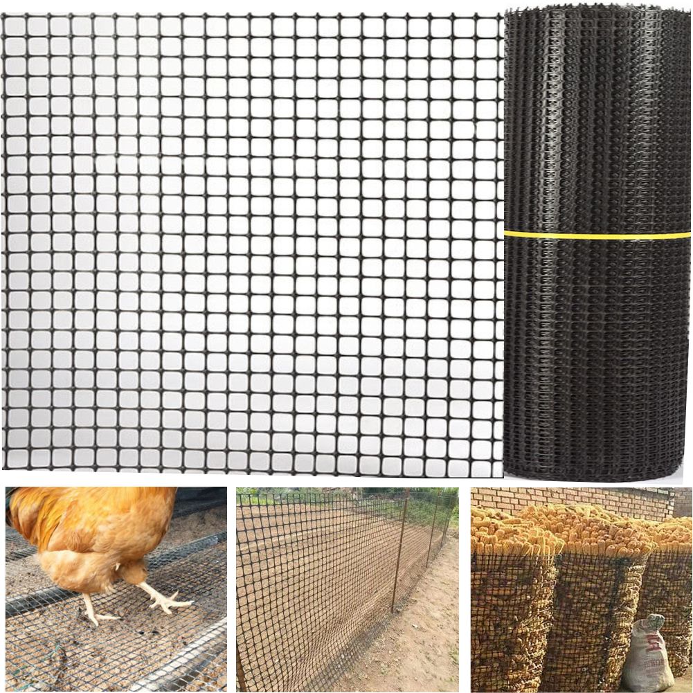 Rabbit Cage Wire - Garden Lattice Mesh Black Plastic Leakproof