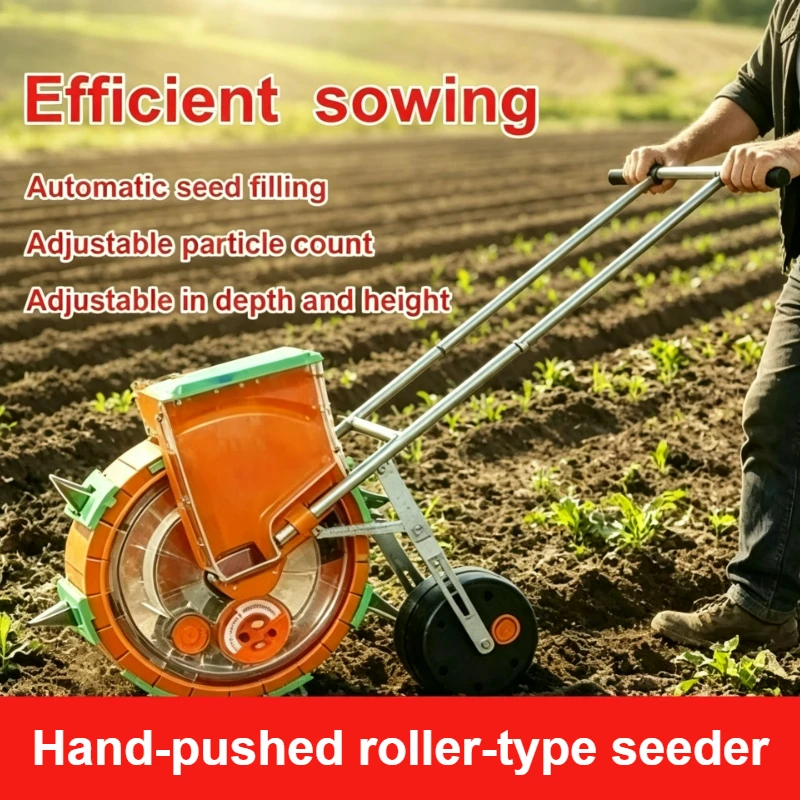 Seed Planter - Manual Hand Push Seed Planter Fertilizing