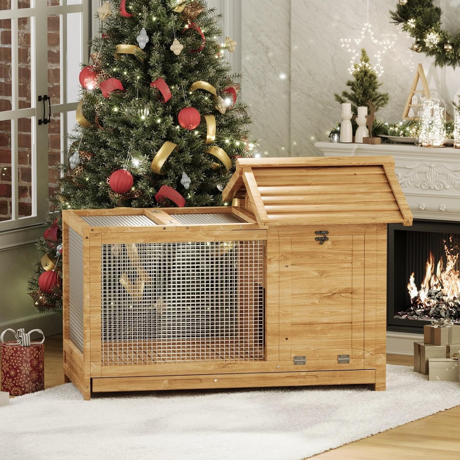 Wooden Rabbit Hutch Indoor and - огляд і ціна Rabbit Cage Wire