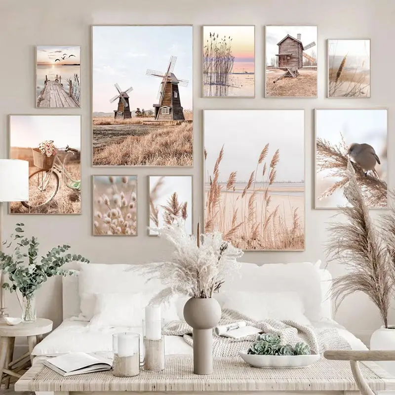 Beige Landscape Wall Art Poste - огляд і ціна Orchard Sprayer Tractor